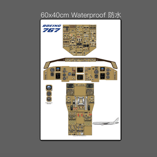 RBF絕版  767 Cockpit diagram pad 桌墊 PAD6040-763C *free shipping* 全球免運費