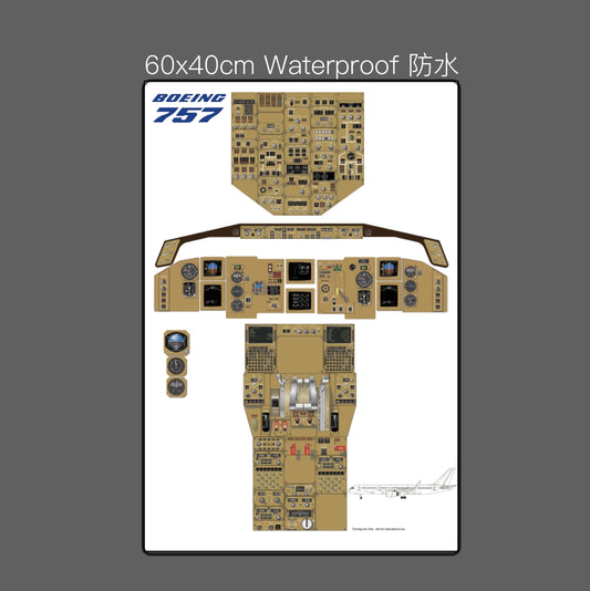 RBF絕版  757 Cockpit diagram pad 桌墊 PAD6040-752C *free shipping* 全球免運費