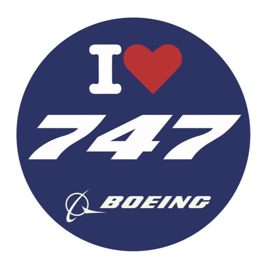 RBF現貨  I LOVE 747 7CM STICKER 貼紙 S-C-LV747 *free shipping* 全球免運費