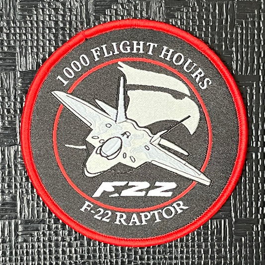 RBF現貨  F-22 1000 hour patch 10cm 臂章 ARM-1KFHF22 *free shipping* 全球免運費
