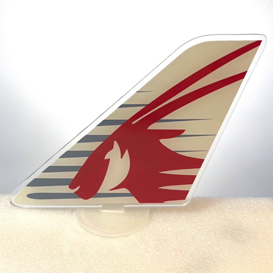 RBF絕版  Qatar plastic tail 12x16cm 飛機尾翼 A1216-T-QR *free shipping* 全球免運費