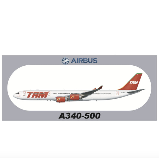 RBF現貨  TAM A340-600 20X8.8CM STICKER 貼紙 S-R-A345-TAM *free shipping* 全球免運費