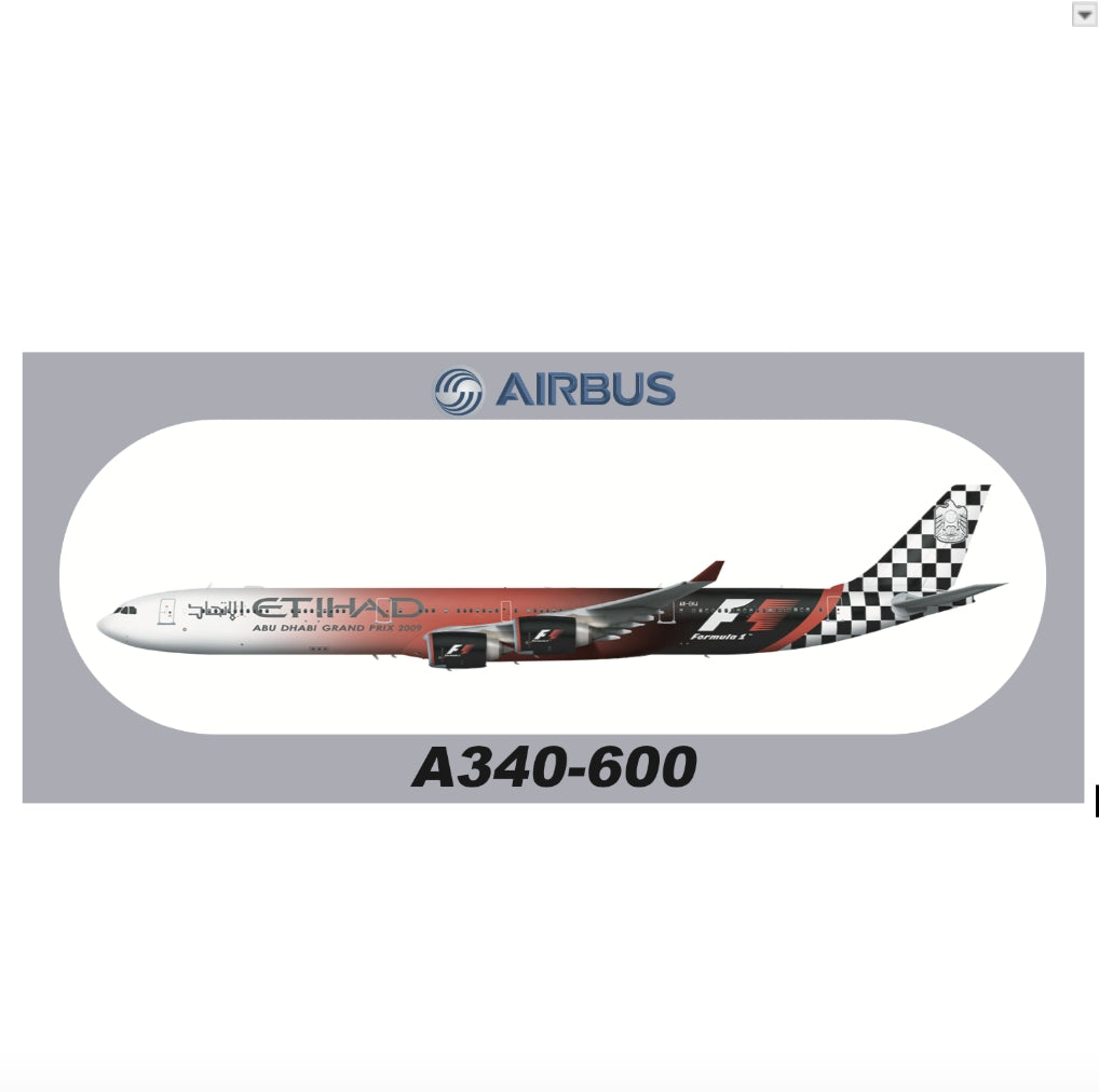 RBF現貨  ETIHAD A340-600 20X8.8CM STICKER 貼紙 S-R-A346-A6F1 *free shipping* 全球免運費