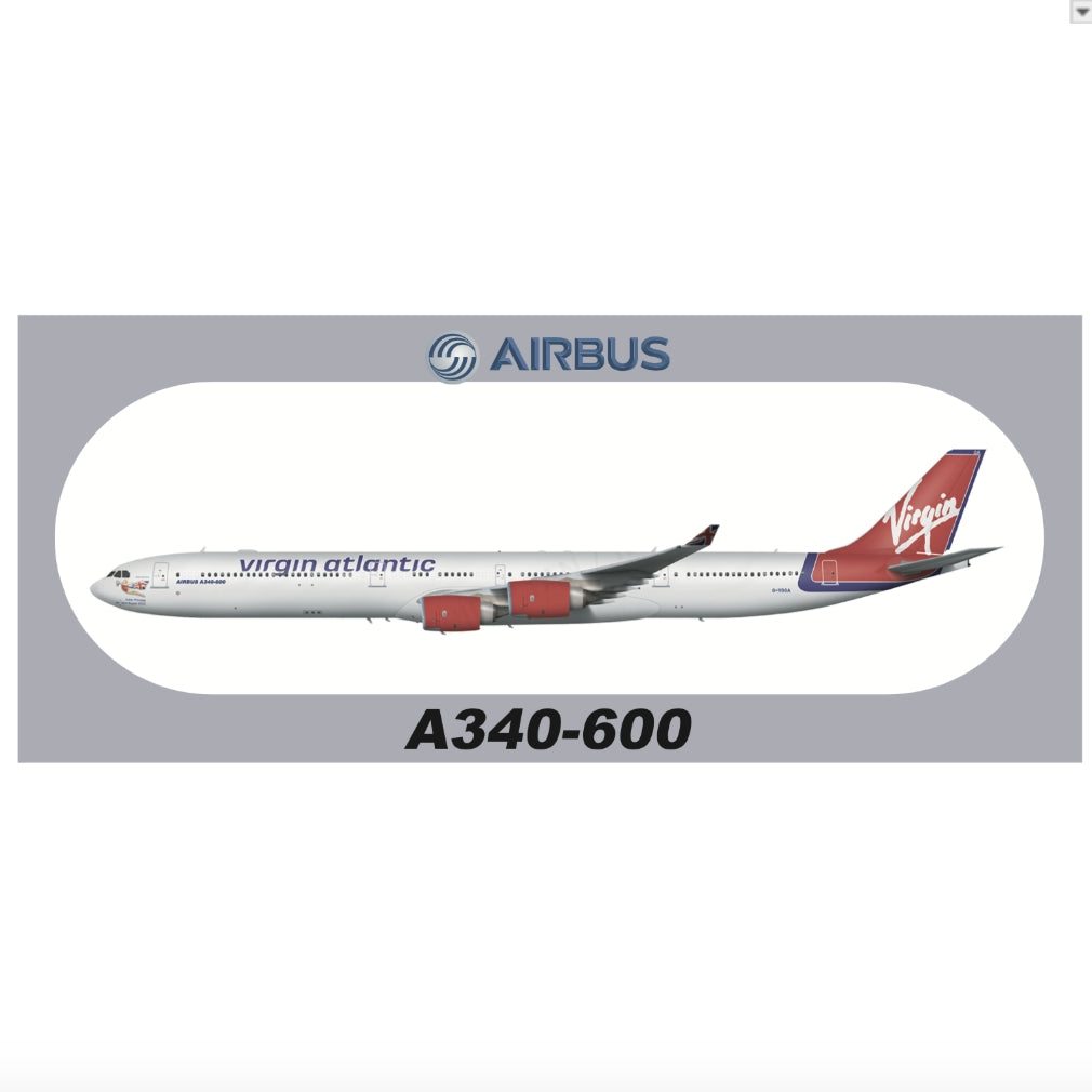 RBF現貨  VIRGIN A340-600 20X8.8CM STICKER 貼紙 S-R-A346-VAOA *free shipping* 全球免運費