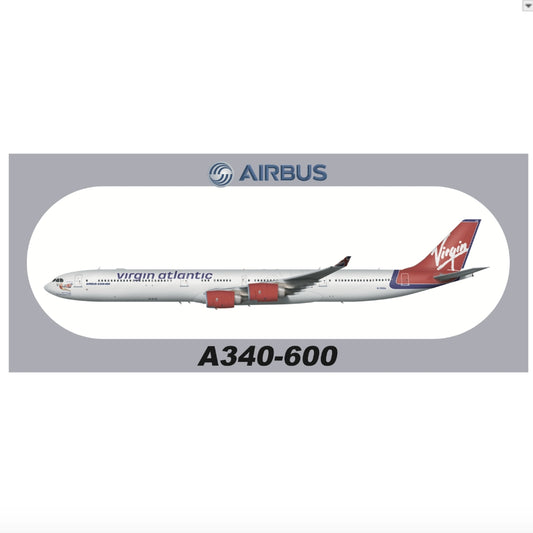 RBF現貨  VIRGIN A340-600 20X8.8CM STICKER 貼紙 S-R-A346-VAOA *free shipping* 全球免運費