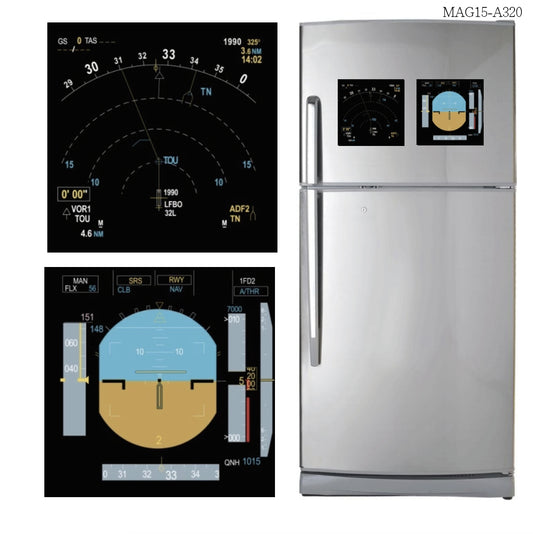 RBF絕版  A320 Cockpit Magnet 15x15cm 磁鐵 MAG15-A320 *free shipping* 全球免運費