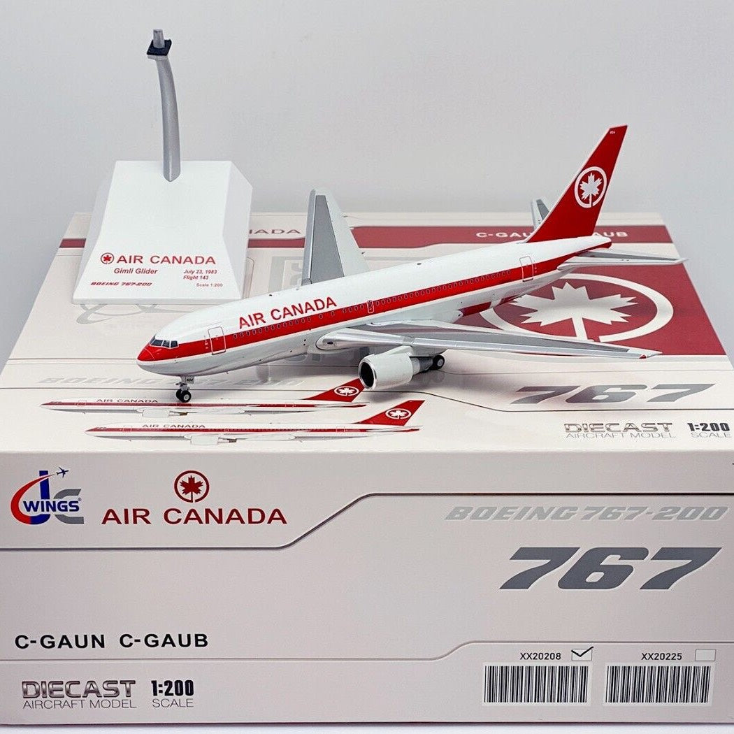 RBF絕版 JC 金屬 1/200 Canada 767-200 Gimli Glider Po XX20208 *free shipping* 全球免運費
