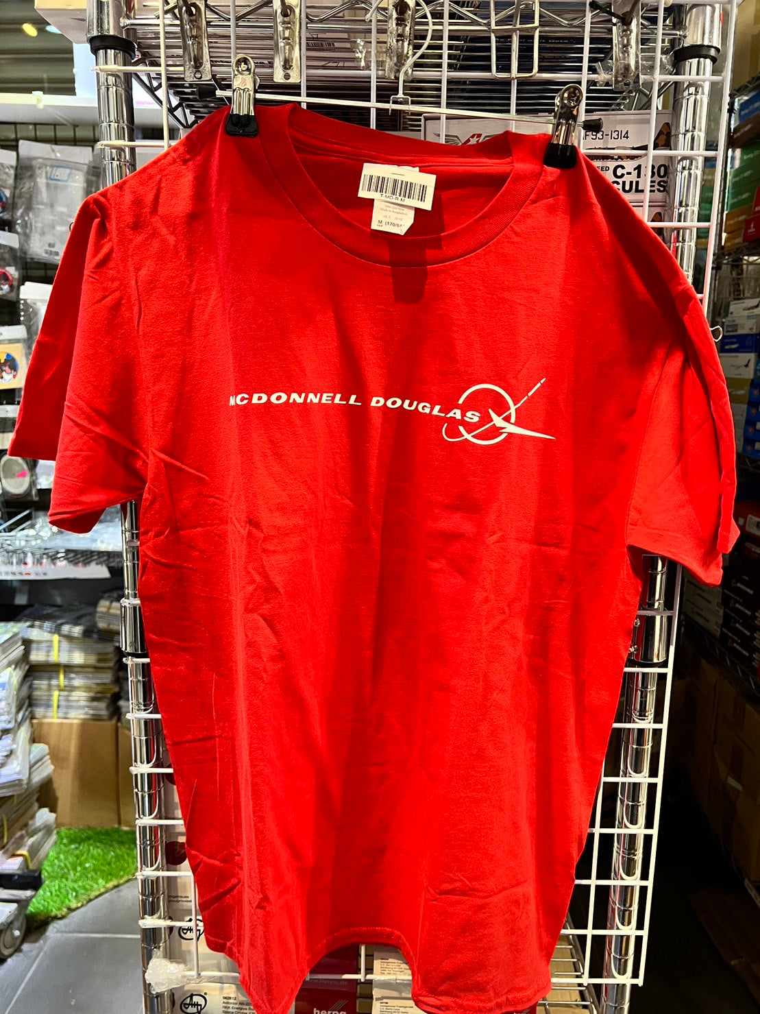RBF絕版  MCDONNELL DOUGLAS T-SHIRT RED L 紅 T-MD-R-L *free shipping* 全球免運費