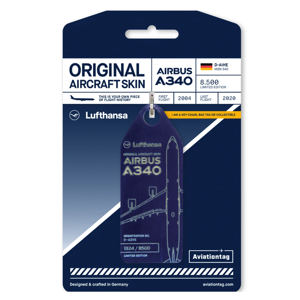 RBF 現貨 Aviationtag Lufthansa A340-600 D-AIH AT-A340-DAIHE-BLU 全球免運 Free Shipping Worldwide