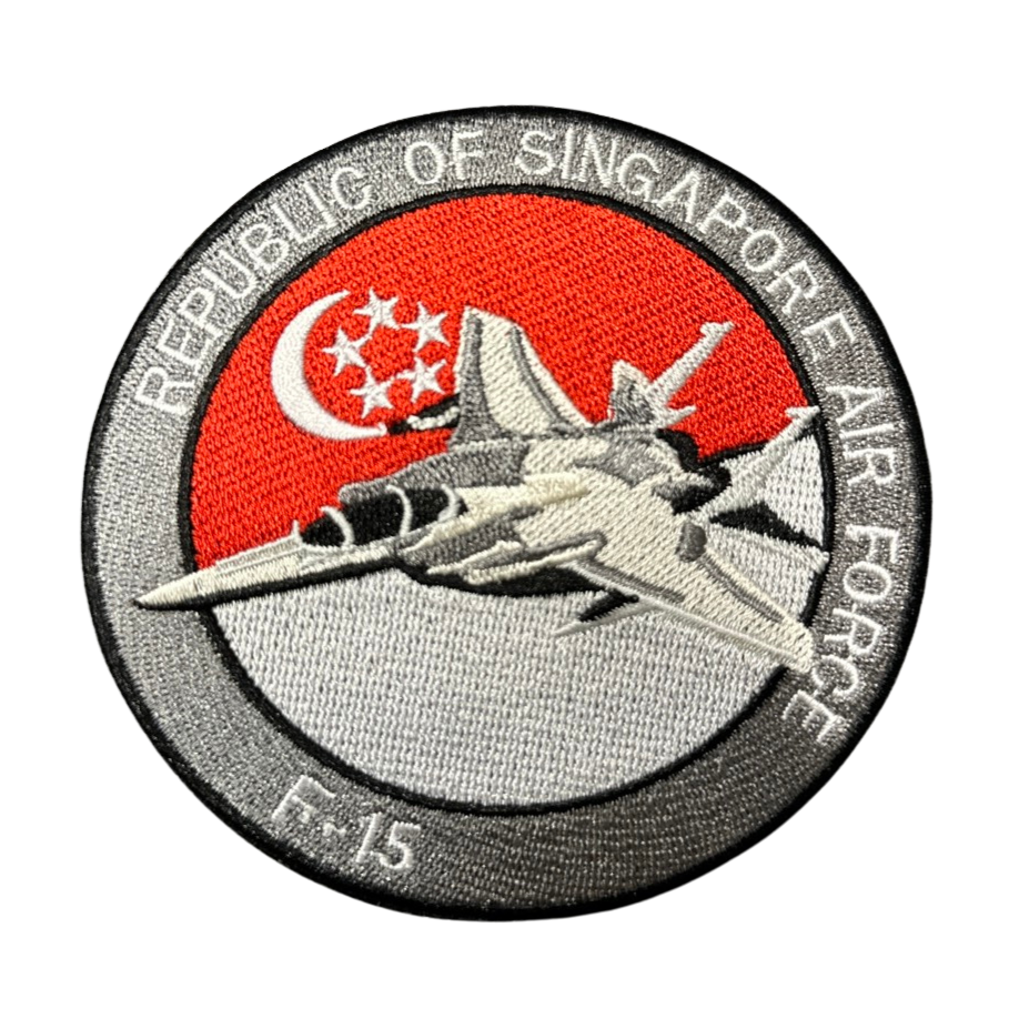 RBF現貨  Singapore Air Force F-15 Patch 10cm  ARM-RSAF15 *free shipping* 全球免運費