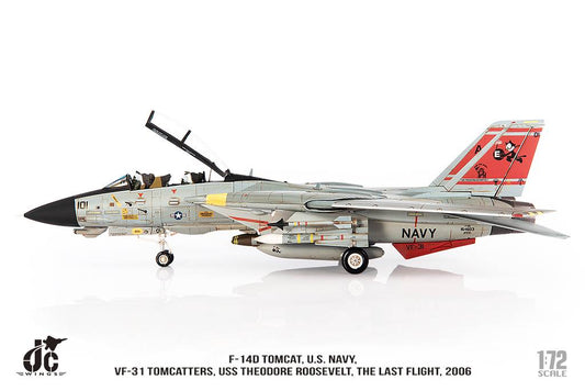 RBF絕版 JC 金屬 1:72 F-14D Tomcat U.S. NAVY VF-31 To JCW-72-F14-015 *free shipping* 全球免運費