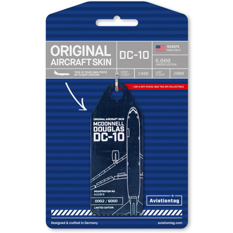 RBF絕版   AVIATIONTAG UNITED DC-10 N326FE 4260411671619 *free shipping* 全球免運費