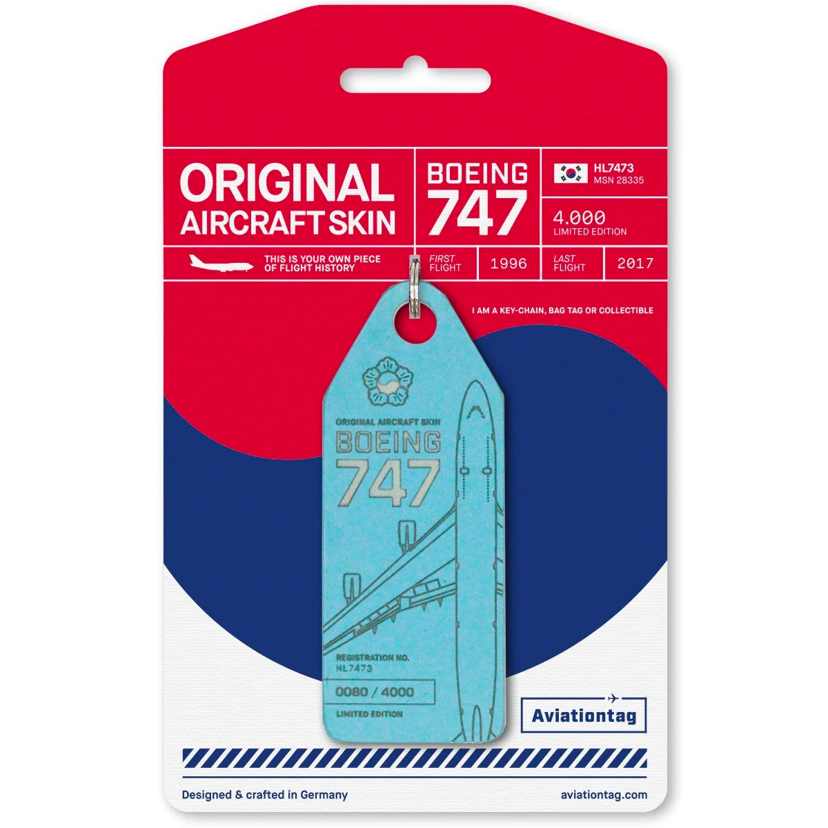 RBF絕版   AVIATIONTAG KOREAN 747-400 HL7473 4260411671909 *free shipping* 全球免運費