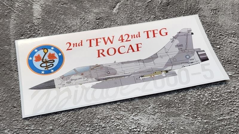 RBF絕版  ROCAF Mirage 2000 Sticker 貼紙 S30-M2K *free shipping* 全球免運費