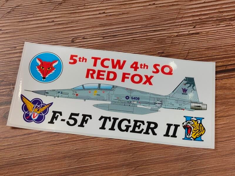 RBF現貨  ROCAF F-5F 5408 Tiger Sticker 貼紙 S30-5408 *free shipping* 全球免運費