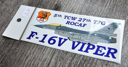 RBF現貨  27TH TFG F-16A PVC sticker 貼紙 S30-6689 *free shipping* 全球免運費