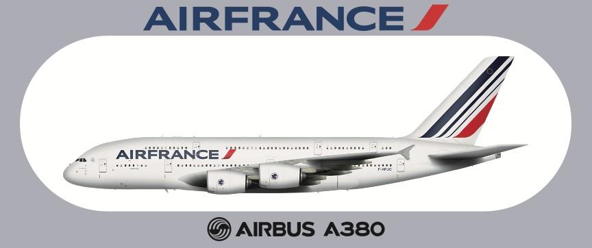 RBF現貨  AIR FRANCE A380 20*8.8CM STICKER 貼紙 S-R-380-AF *free shipping* 全球免運費