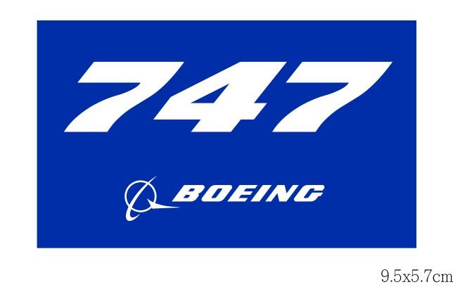 RBF現貨  BOEING 747 9.5X5.7CM STICKER 貼紙 S-B747 *free shipping* 全球免運費