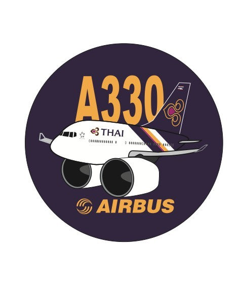 RBF現貨  THAI A330 7CM STICKER 貼紙 S-C-330-TG *free shipping* 全球免運費