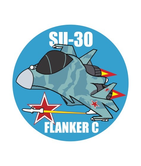 RBF現貨  SU-30 7CM STICKER 貼紙 S-C-SU30 *free shipping* 全球免運費