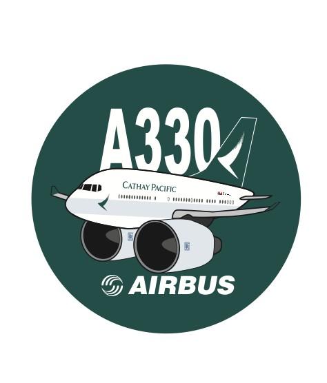 RBF現貨  CATHAY A330 7CM STICKER 貼紙 S-C-330-CX *free shipping* 全球免運費
