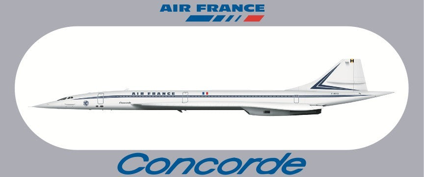 RBF現貨  FRANCE CONCORDE 20X8.8CM STICKER 貼紙 S-R-CONC-TSB *free shipping* 全球免運費
