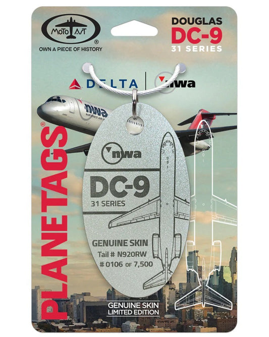 RBF絕版  PLANETAGS Northwest DC-9 670087939441 *free shipping* 全球免運費